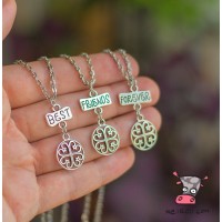 Кулон для троих друзей "Best Friends Forever. Четыре дороги. Цена за набор